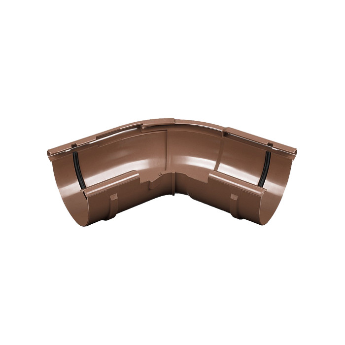 Угол внешний регулируемый 120-145 гр., пвх, d-125 мм, коричневый, BRYZA