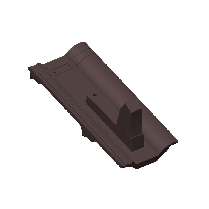 Снегозадерживающая/опорная черепица ФП для крепления с/з решетки, коричневый, алюминий, ФЭЗ